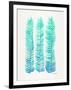 Turquoise Stems-Cat Coquillette-Framed Art Print