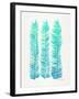 Turquoise Stems-Cat Coquillette-Framed Giclee Print