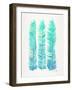 Turquoise Stems-Cat Coquillette-Framed Giclee Print