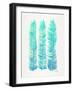 Turquoise Stems-Cat Coquillette-Framed Giclee Print