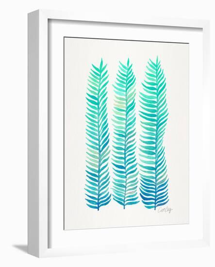 Turquoise Stems-Cat Coquillette-Framed Giclee Print