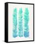 Turquoise Stems-Cat Coquillette-Framed Stretched Canvas