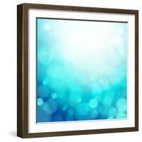 Turquoise Summer Background-OlgaYakovenko-Framed Art Print