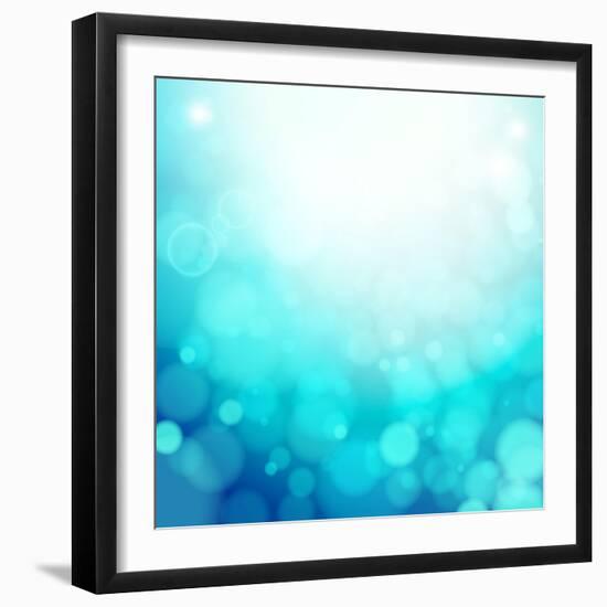 Turquoise Summer Background-OlgaYakovenko-Framed Art Print