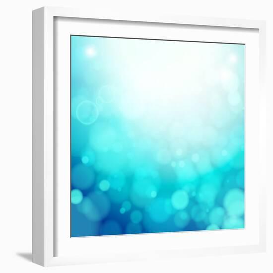 Turquoise Summer Background-OlgaYakovenko-Framed Art Print