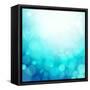 Turquoise Summer Background-OlgaYakovenko-Framed Stretched Canvas