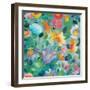 Turquoise Textile-Kim Parker-Framed Giclee Print