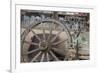 Turquoise Trail Scenic Byway, New Mexico. An old wagon wheel-Deborah Winchester-Framed Photographic Print