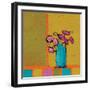 Turquoise Vase-Phyllis Adams-Framed Art Print