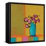 Turquoise Vase-Phyllis Adams-Framed Stretched Canvas
