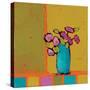 Turquoise Vase-Phyllis Adams-Stretched Canvas