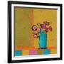 Turquoise Vase-Phyllis Adams-Framed Art Print