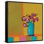 Turquoise Vase-Phyllis Adams-Framed Stretched Canvas