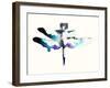 Turquoise & Violet Dragonfly-Karin Johannesson-Framed Art Print