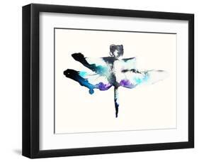 Turquoise & Violet Dragonfly-Karin Johannesson-Framed Art Print