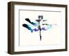 Turquoise & Violet Dragonfly-Karin Johannesson-Framed Art Print