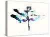Turquoise & Violet Dragonfly-Karin Johannesson-Stretched Canvas
