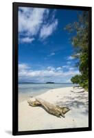 Turquoise water and a white beach on Christmas Island, Buka, Bougainville, Papua New Guinea, Pacifi-Michael Runkel-Framed Photographic Print