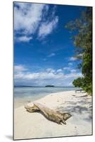 Turquoise water and a white beach on Christmas Island, Buka, Bougainville, Papua New Guinea, Pacifi-Michael Runkel-Mounted Photographic Print