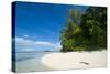 Turquoise water and a white beach on Christmas Island, Buka, Bougainville, Papua New Guinea, Pacifi-Michael Runkel-Stretched Canvas