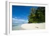 Turquoise water and a white beach on Christmas Island, Buka, Bougainville, Papua New Guinea, Pacifi-Michael Runkel-Framed Photographic Print