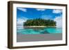 Turquoise water and a white beach on Christmas Island, Buka, Bougainville, Papua New Guinea, Pacifi-Michael Runkel-Framed Photographic Print