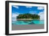 Turquoise water and a white beach on Christmas Island, Buka, Bougainville, Papua New Guinea, Pacifi-Michael Runkel-Framed Photographic Print