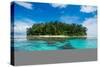 Turquoise water and a white beach on Christmas Island, Buka, Bougainville, Papua New Guinea, Pacifi-Michael Runkel-Stretched Canvas