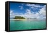 Turquoise water and white sand beach, White Island, Buka, Bougainville, Papua New Guinea, Pacific-Michael Runkel-Framed Stretched Canvas