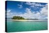 Turquoise water and white sand beach, White Island, Buka, Bougainville, Papua New Guinea, Pacific-Michael Runkel-Stretched Canvas