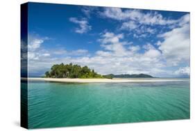 Turquoise water and white sand beach, White Island, Buka, Bougainville, Papua New Guinea, Pacific-Michael Runkel-Stretched Canvas