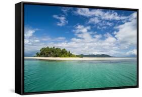 Turquoise water and white sand beach, White Island, Buka, Bougainville, Papua New Guinea, Pacific-Michael Runkel-Framed Stretched Canvas