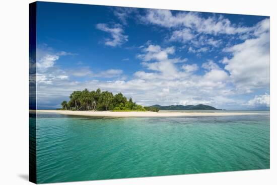 Turquoise water and white sand beach, White Island, Buka, Bougainville, Papua New Guinea, Pacific-Michael Runkel-Stretched Canvas