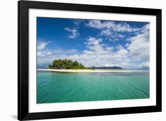 Turquoise water and white sand beach, White Island, Buka, Bougainville, Papua New Guinea, Pacific-Michael Runkel-Framed Photographic Print