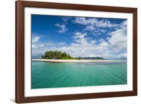 Turquoise water and white sand beach, White Island, Buka, Bougainville, Papua New Guinea, Pacific-Michael Runkel-Framed Photographic Print