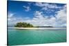 Turquoise water and white sand beach, White Island, Buka, Bougainville, Papua New Guinea, Pacific-Michael Runkel-Stretched Canvas