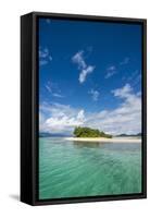 Turquoise water and white sand beach, White Island, Buka, Bougainville, Papua New Guinea, Pacific-Michael Runkel-Framed Stretched Canvas