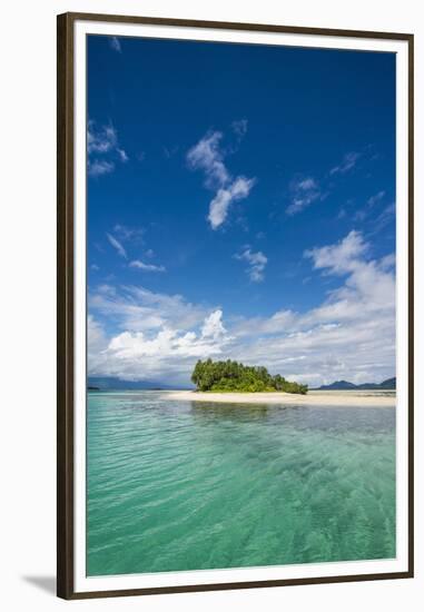 Turquoise water and white sand beach, White Island, Buka, Bougainville, Papua New Guinea, Pacific-Michael Runkel-Framed Premium Photographic Print