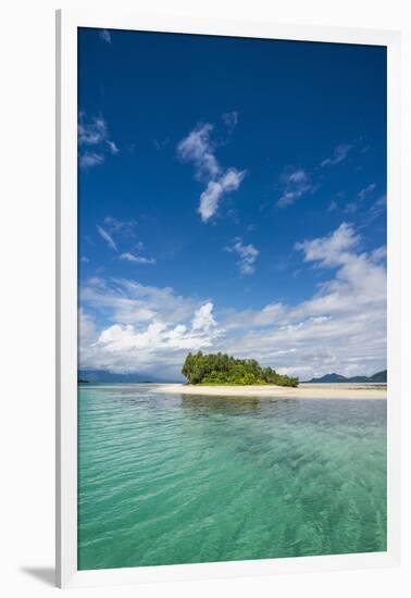 Turquoise water and white sand beach, White Island, Buka, Bougainville, Papua New Guinea, Pacific-Michael Runkel-Framed Photographic Print