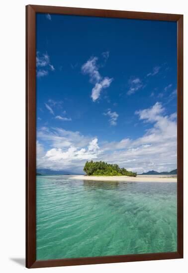 Turquoise water and white sand beach, White Island, Buka, Bougainville, Papua New Guinea, Pacific-Michael Runkel-Framed Photographic Print