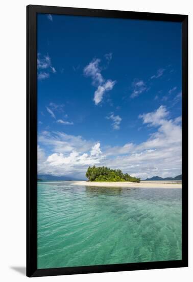 Turquoise water and white sand beach, White Island, Buka, Bougainville, Papua New Guinea, Pacific-Michael Runkel-Framed Photographic Print