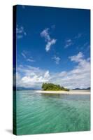 Turquoise water and white sand beach, White Island, Buka, Bougainville, Papua New Guinea, Pacific-Michael Runkel-Stretched Canvas