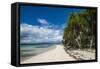 Turquoise water and white sand beach, White Island, Buka, Bougainville, Papua New Guinea, Pacific-Michael Runkel-Framed Stretched Canvas