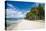 Turquoise water and white sand beach, White Island, Buka, Bougainville, Papua New Guinea, Pacific-Michael Runkel-Stretched Canvas