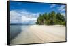 Turquoise water and white sand beach, White Island, Buka, Bougainville, Papua New Guinea, Pacific-Michael Runkel-Framed Stretched Canvas