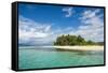 Turquoise water and white sand beach, White Island, Buka, Bougainville, Papua New Guinea, Pacific-Michael Runkel-Framed Stretched Canvas