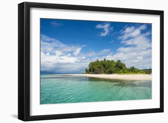 Turquoise water and white sand beach, White Island, Buka, Bougainville, Papua New Guinea, Pacific-Michael Runkel-Framed Photographic Print