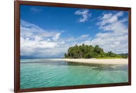 Turquoise water and white sand beach, White Island, Buka, Bougainville, Papua New Guinea, Pacific-Michael Runkel-Framed Photographic Print