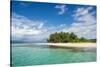 Turquoise water and white sand beach, White Island, Buka, Bougainville, Papua New Guinea, Pacific-Michael Runkel-Stretched Canvas