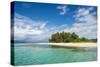 Turquoise water and white sand beach, White Island, Buka, Bougainville, Papua New Guinea, Pacific-Michael Runkel-Stretched Canvas